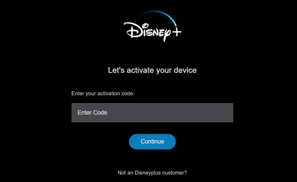 enter disney plus 8 digit code